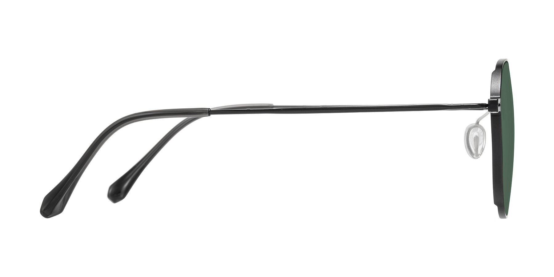 Side of Pineda in Black with Green Polarized Lenses