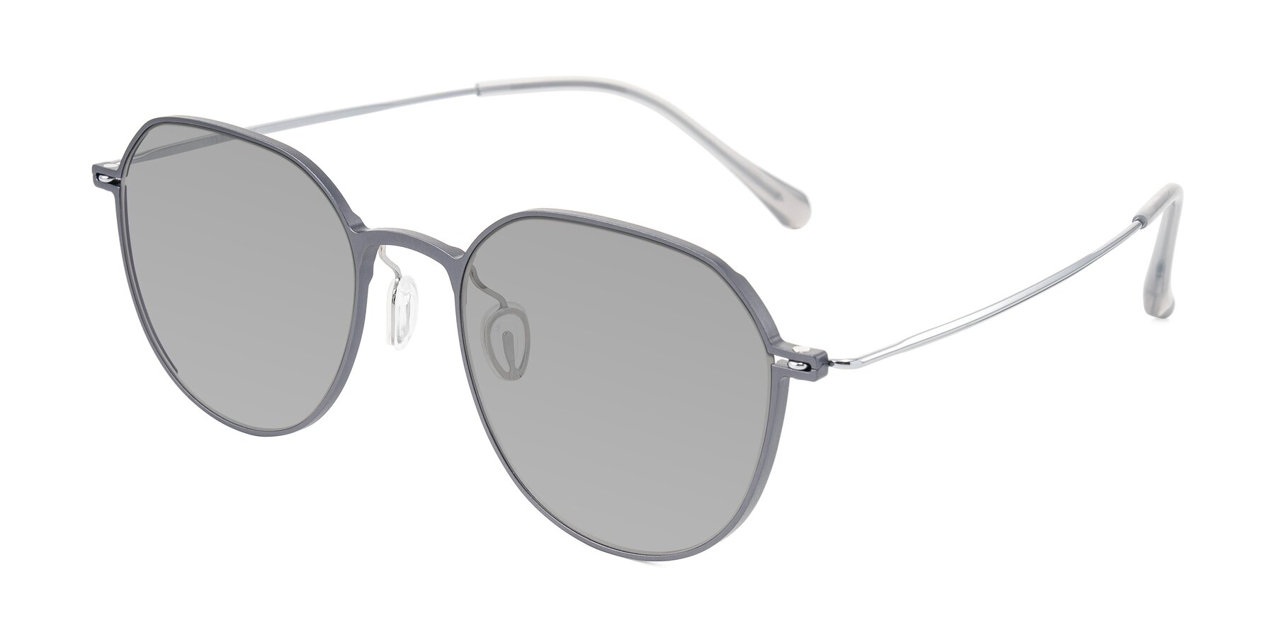 Angle of Pineda in Gray/Silver with Light Gray Tinted Lenses