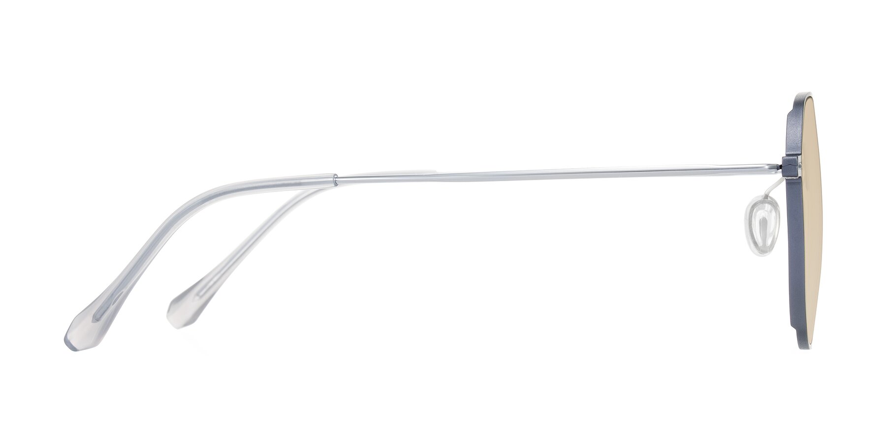 Side of Pineda in Gray/Silver with Light Brown Tinted Lenses
