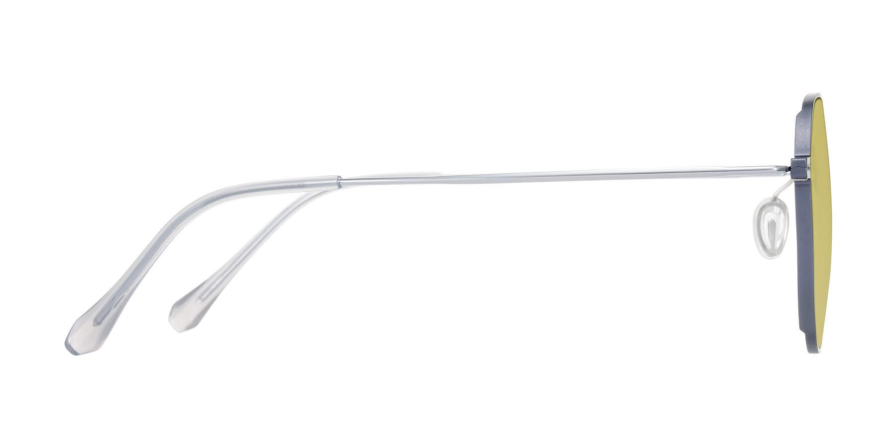 Side of Pineda in Gray/Silver with Medium Champagne Tinted Lenses
