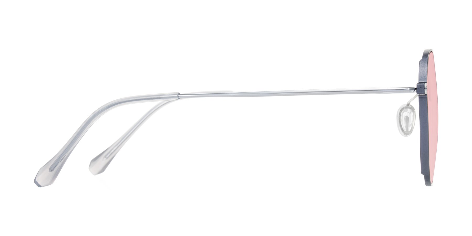 Side of Pineda in Gray/Silver with Light Garnet Tinted Lenses