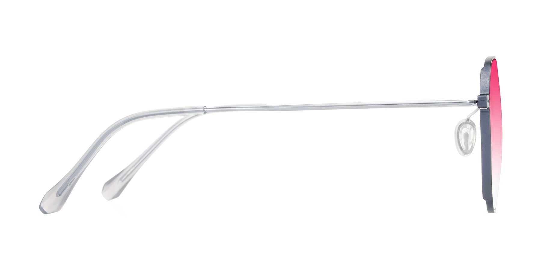 Side of Pineda in Gray/Silver with Pink Gradient Lenses