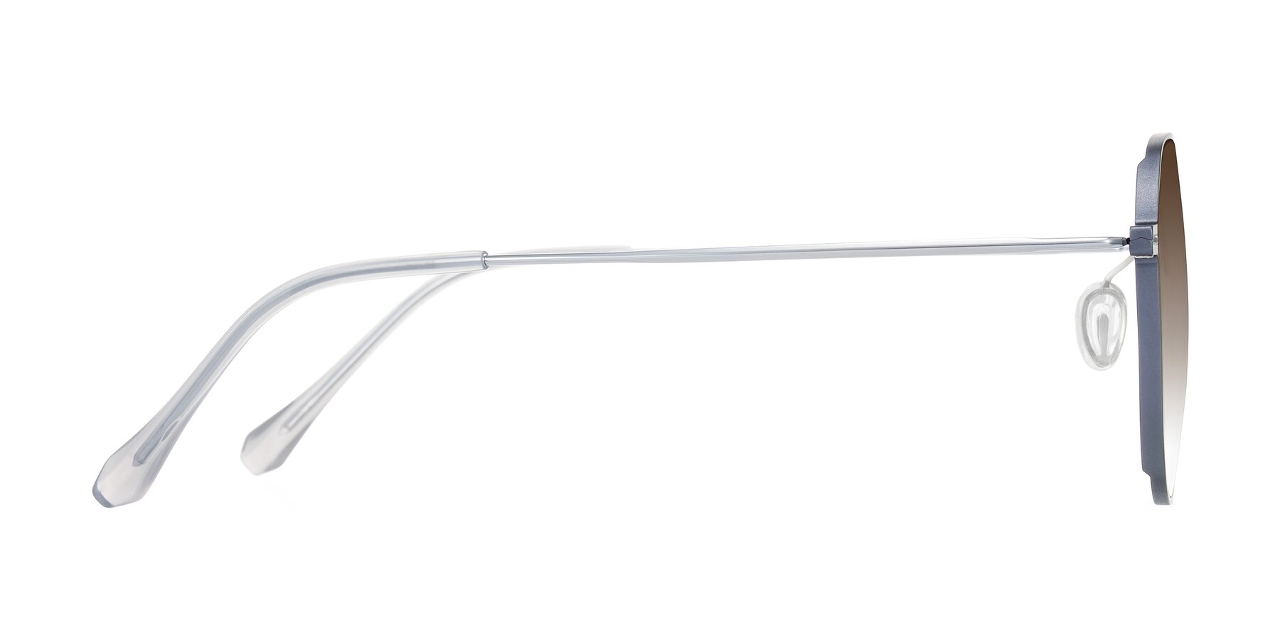 Side of Pineda in Gray/Silver with Brown Gradient Lenses