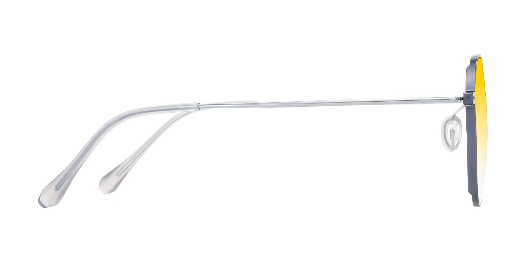 Side of Pineda in Gray/Silver with Yellow Gradient Lenses