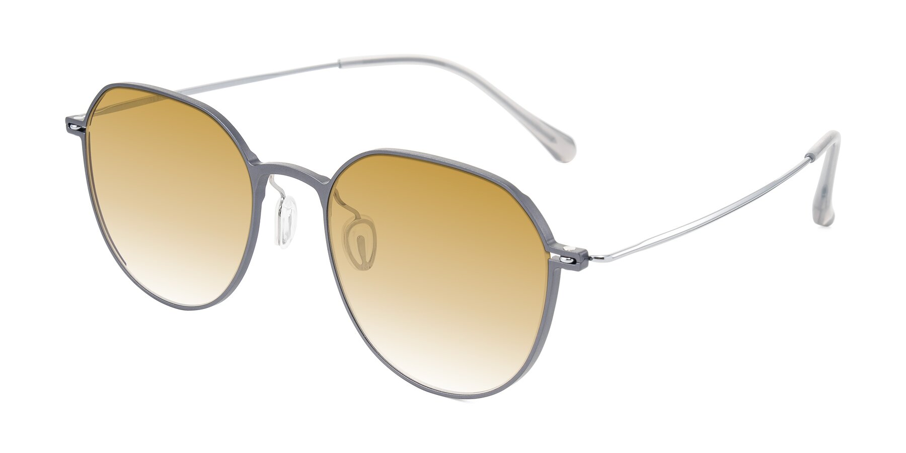 Angle of Pineda in Gray/Silver with Champagne Gradient Lenses