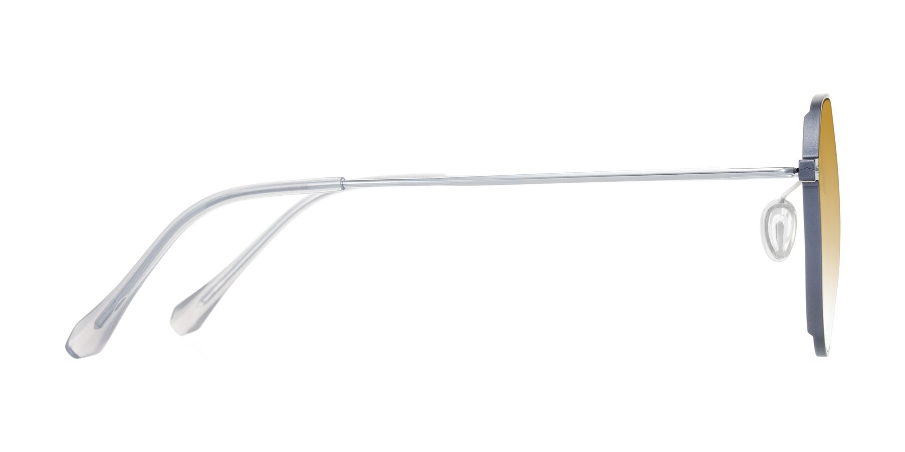 Side of Pineda in Gray/Silver with Champagne Gradient Lenses