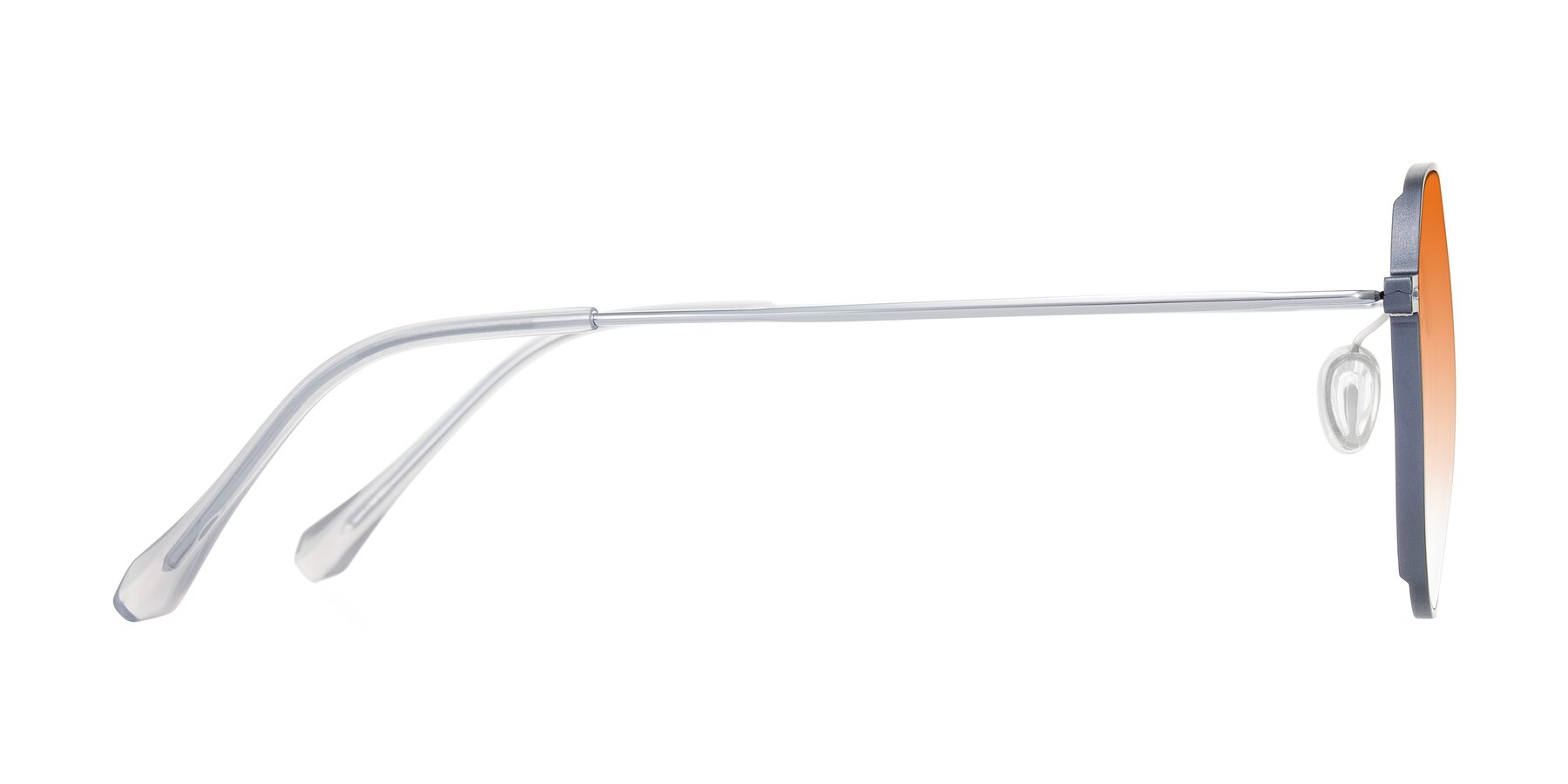 Side of Pineda in Gray/Silver with Orange Gradient Lenses