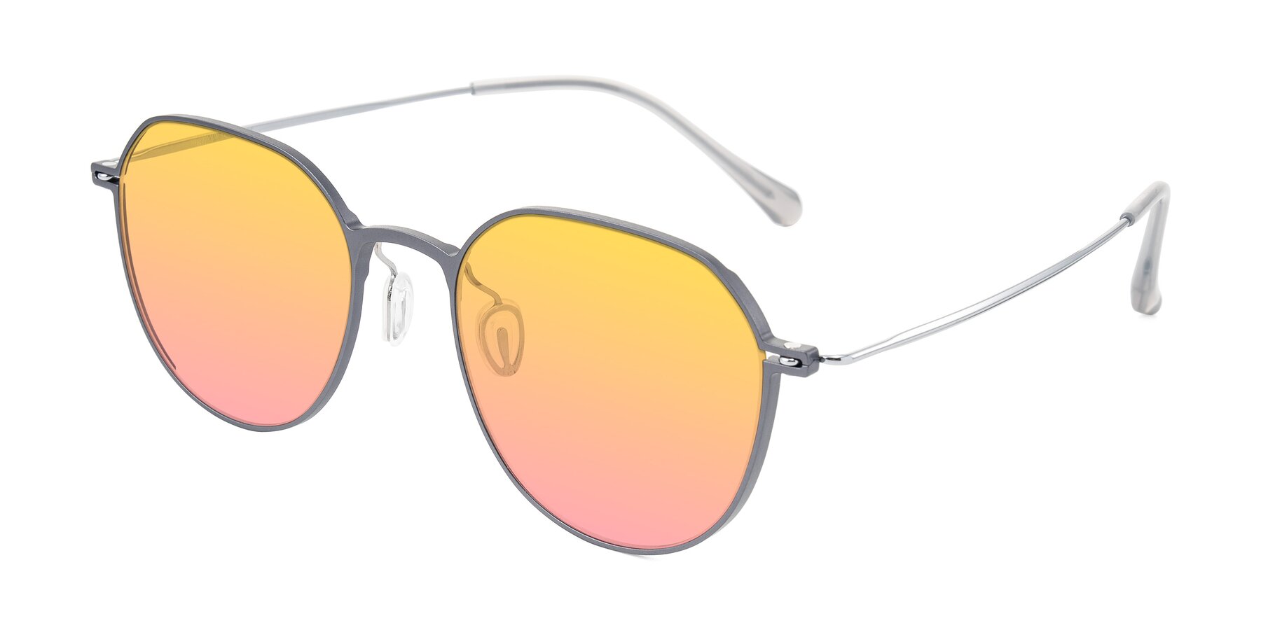 Angle of Pineda in Gray/Silver with Yellow / Pink Gradient Lenses