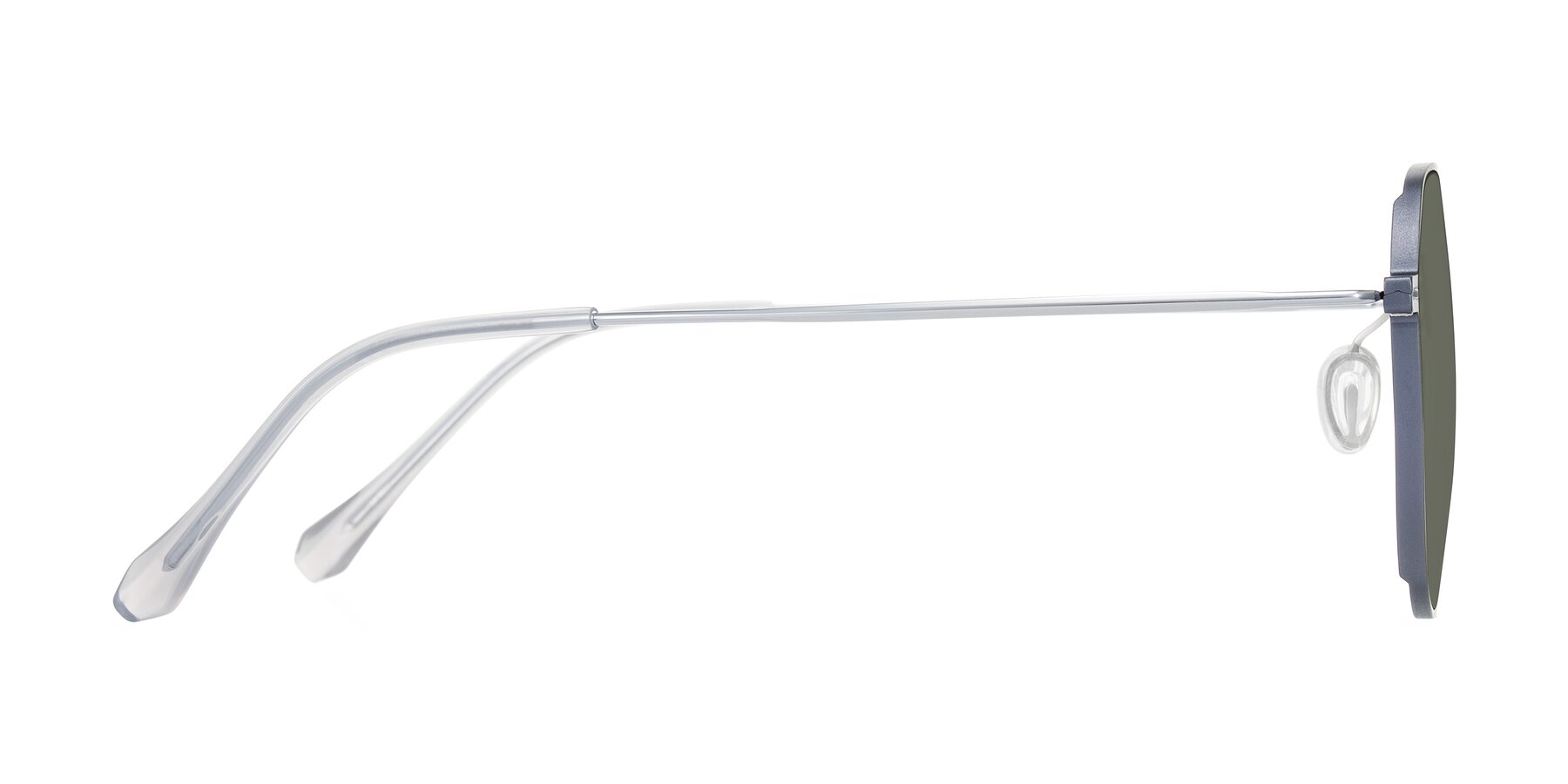 Side of Pineda in Gray/Silver with Gray Polarized Lenses