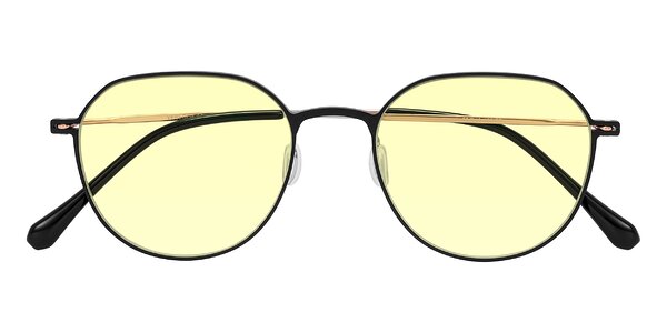 Front of Pineda in Black/Rose Gold