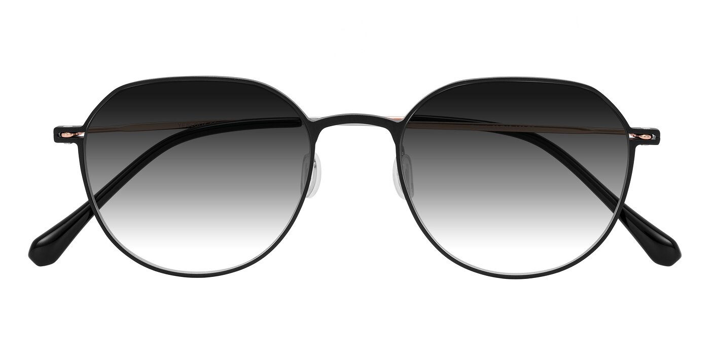 Pineda - Black/Rose Gold Gradient Sunglasses