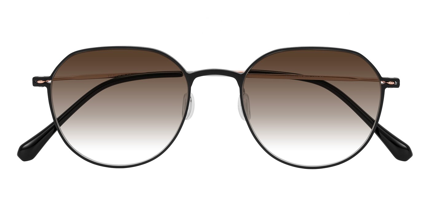 Pineda - Black/Rose Gold Gradient Sunglasses