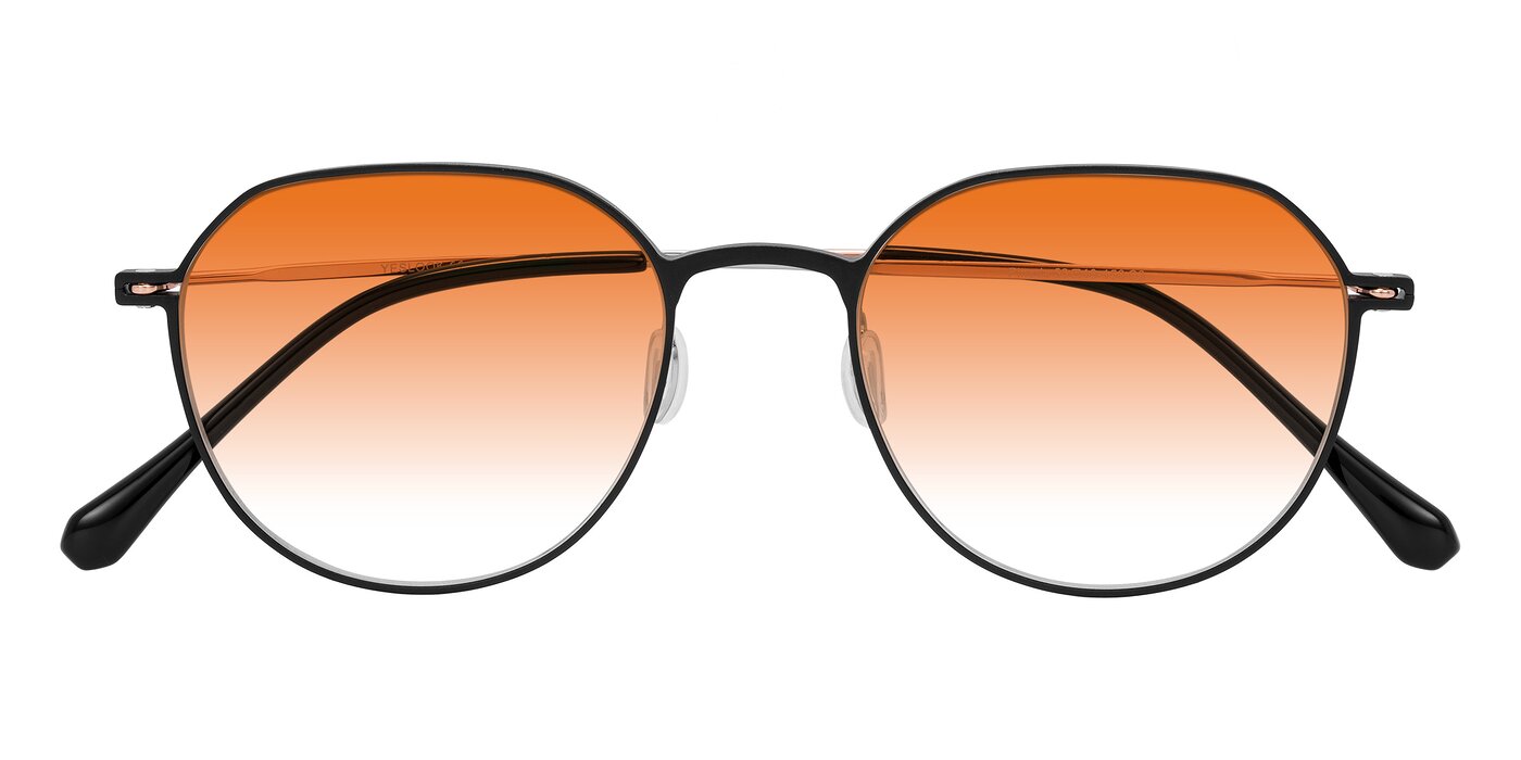 Pineda - Black/Rose Gold Gradient Sunglasses