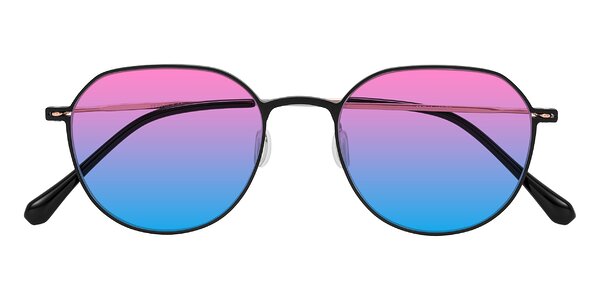 Front of Pineda in Black/Rose Gold