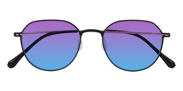 Front of Pineda in Black/Rose Gold