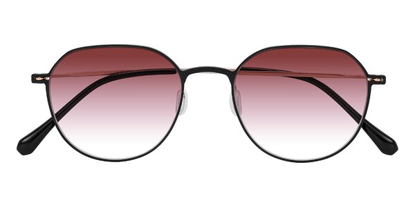 Front of Pineda in Black/Rose Gold