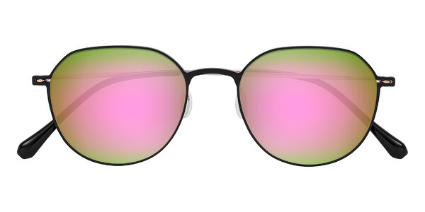 Front of Pineda in Black/Rose Gold