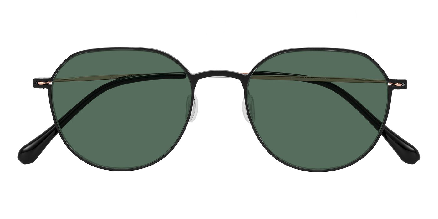 Pineda - Black/Rose Gold Polarized Sunglasses