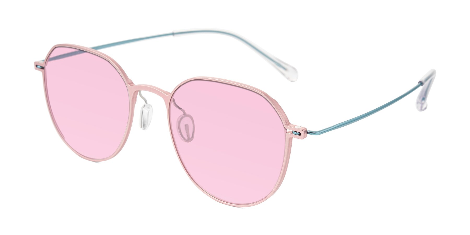 Angle of Pineda in Pink/Blue with Light Pink Tinted Lenses