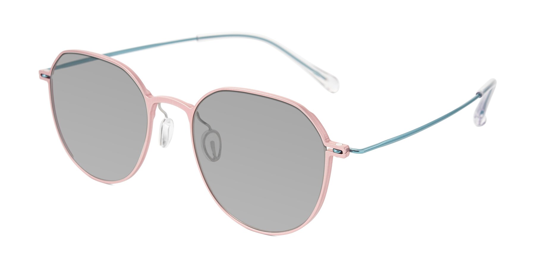 Angle of Pineda in Pink/Blue with Light Gray Tinted Lenses