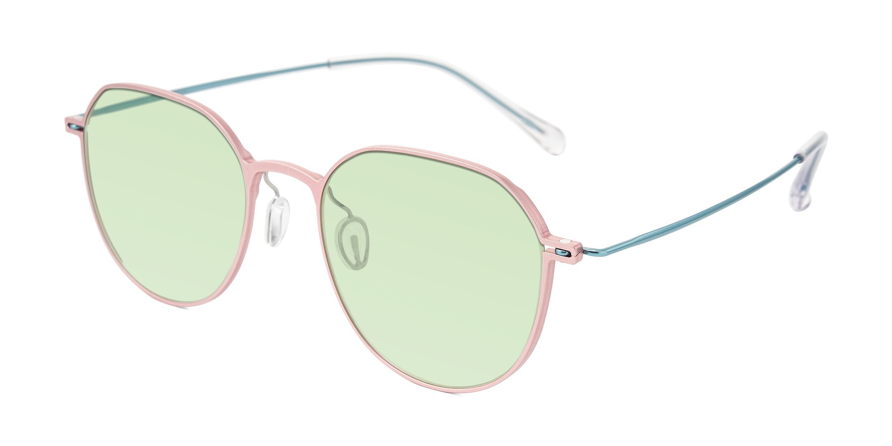 Angle of Pineda in Pink/Blue with Light Green Tinted Lenses