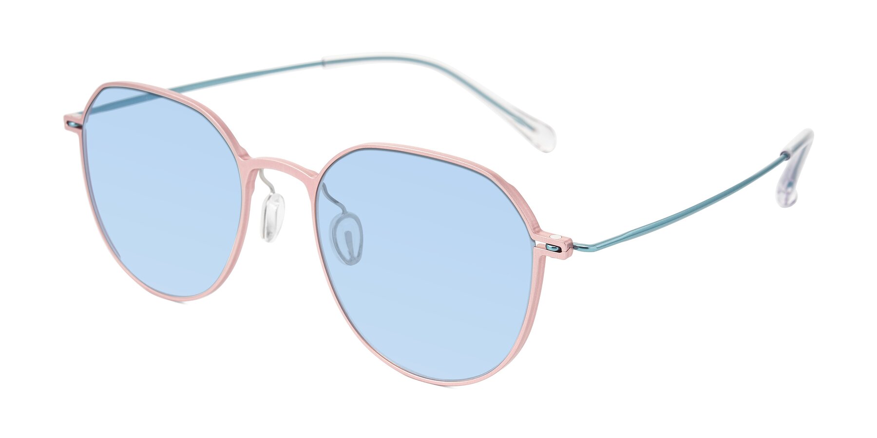 Angle of Pineda in Pink/Blue with Light Blue Tinted Lenses