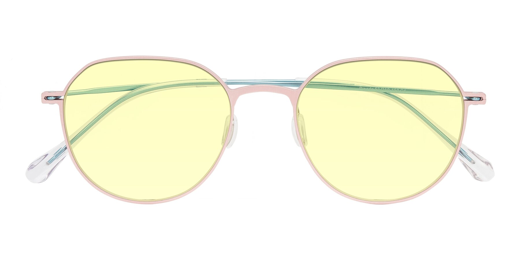 Folded Front of Pineda in Pink/Blue with Light Yellow Tinted Lenses
