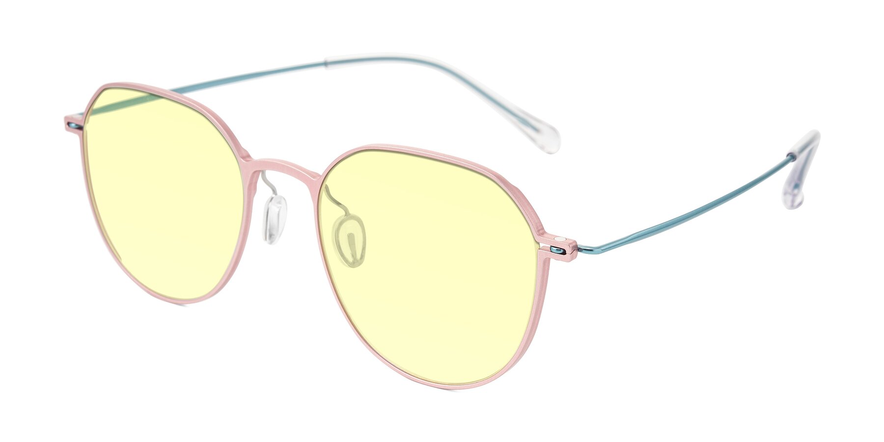 Angle of Pineda in Pink/Blue with Light Yellow Tinted Lenses