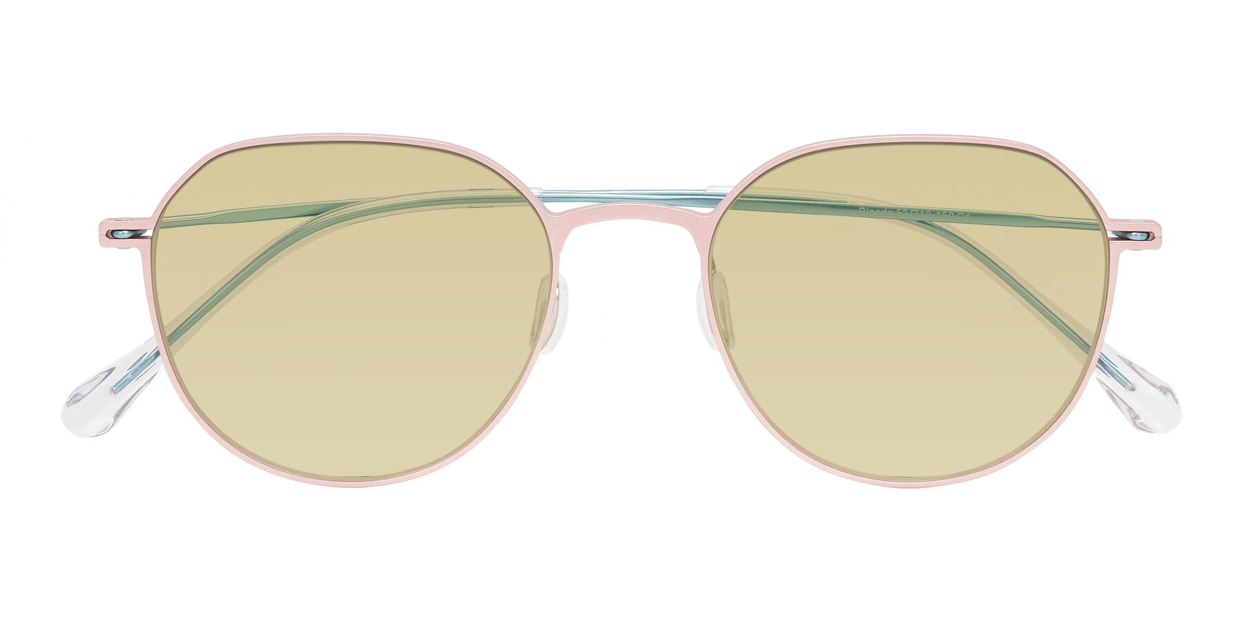 Folded Front of Pineda in Pink/Blue with Light Champagne Tinted Lenses