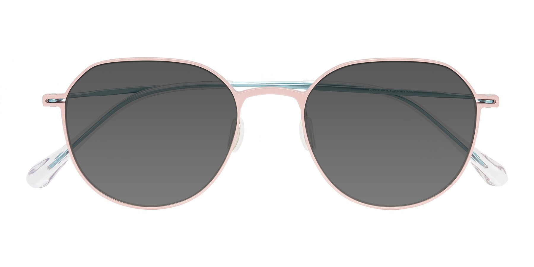 Folded Front of Pineda in Pink/Blue with Medium Gray Tinted Lenses