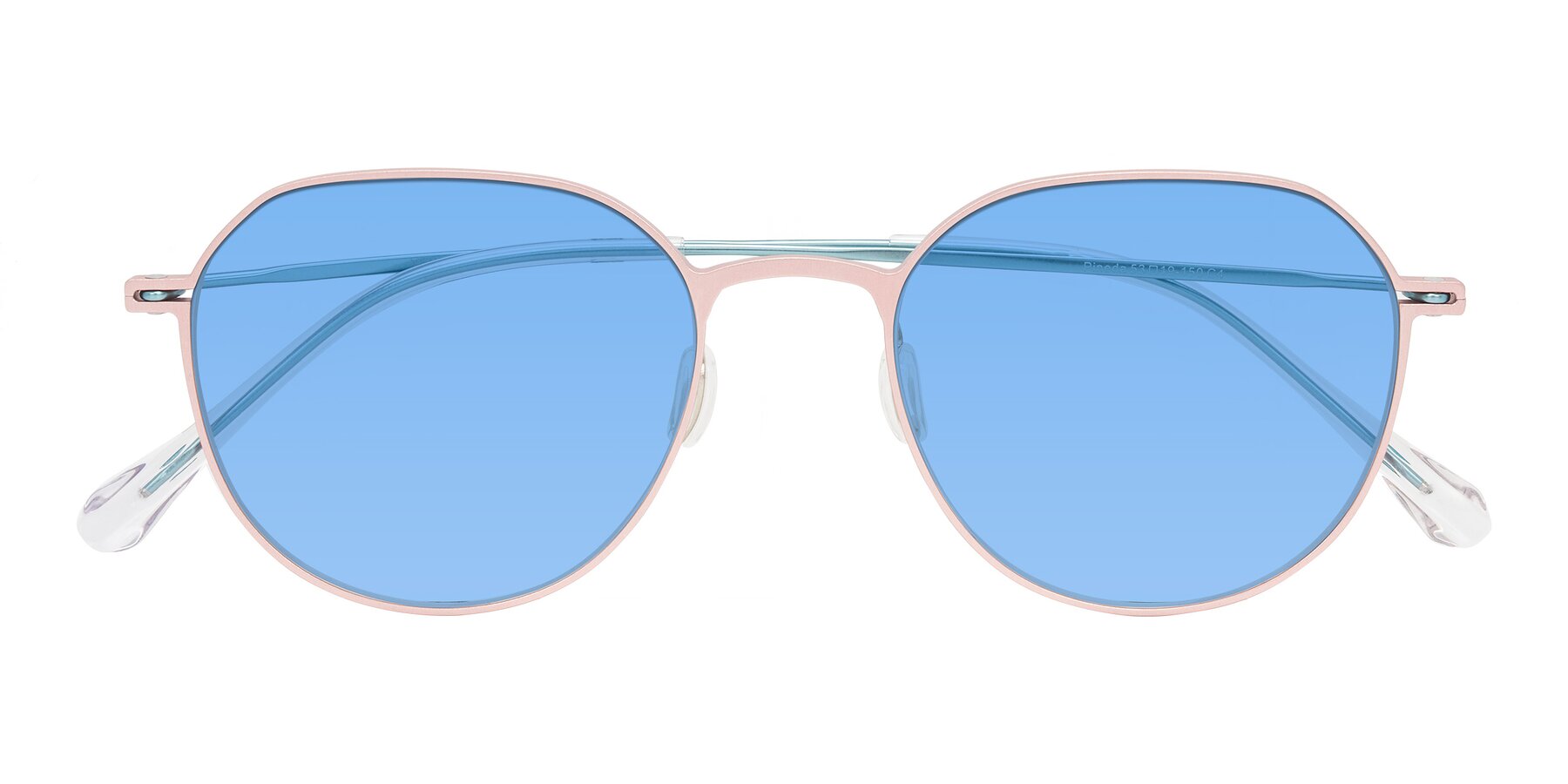 Folded Front of Pineda in Pink/Blue with Medium Blue Tinted Lenses