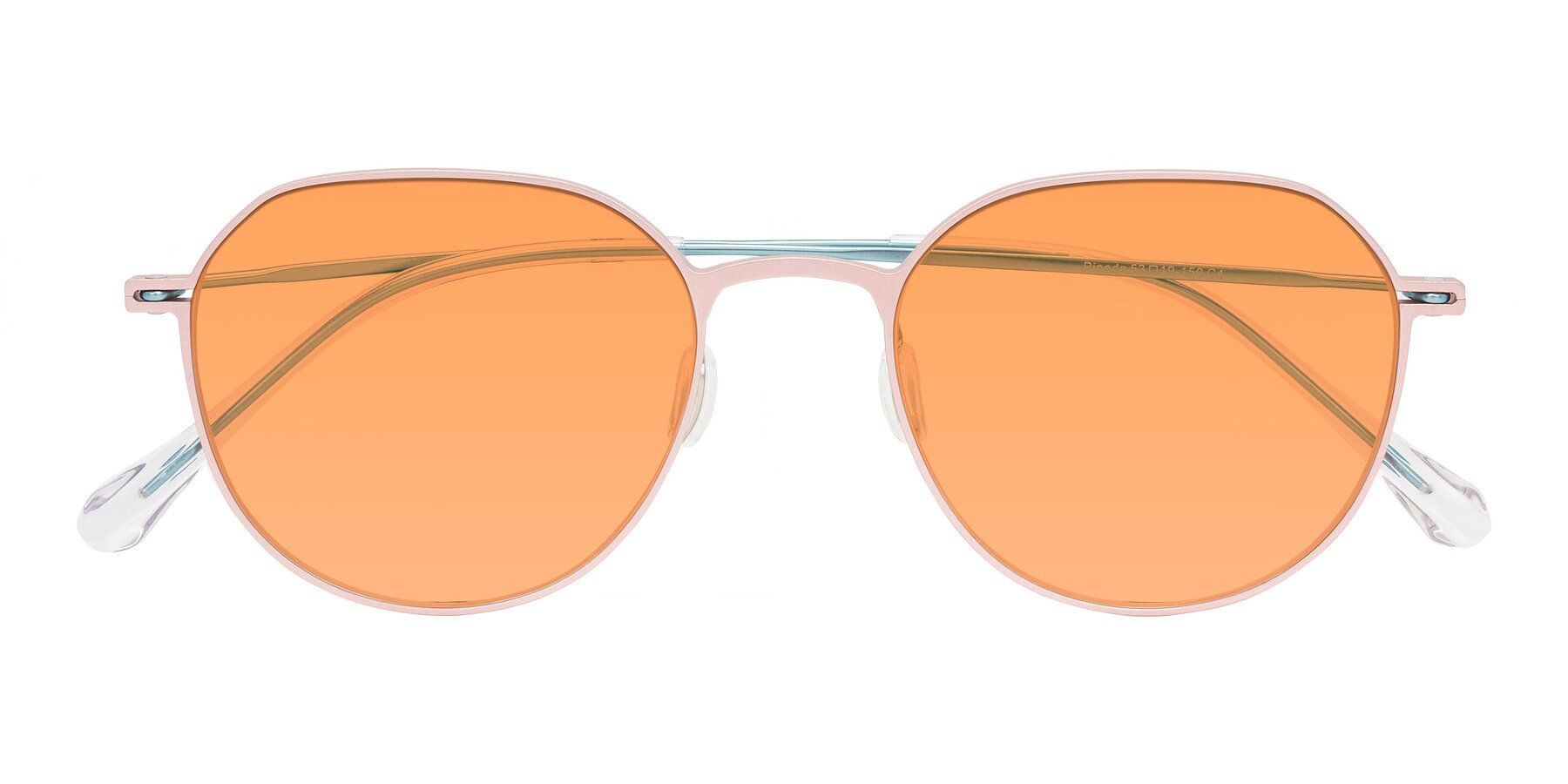 Folded Front of Pineda in Pink/Blue with Medium Orange Tinted Lenses