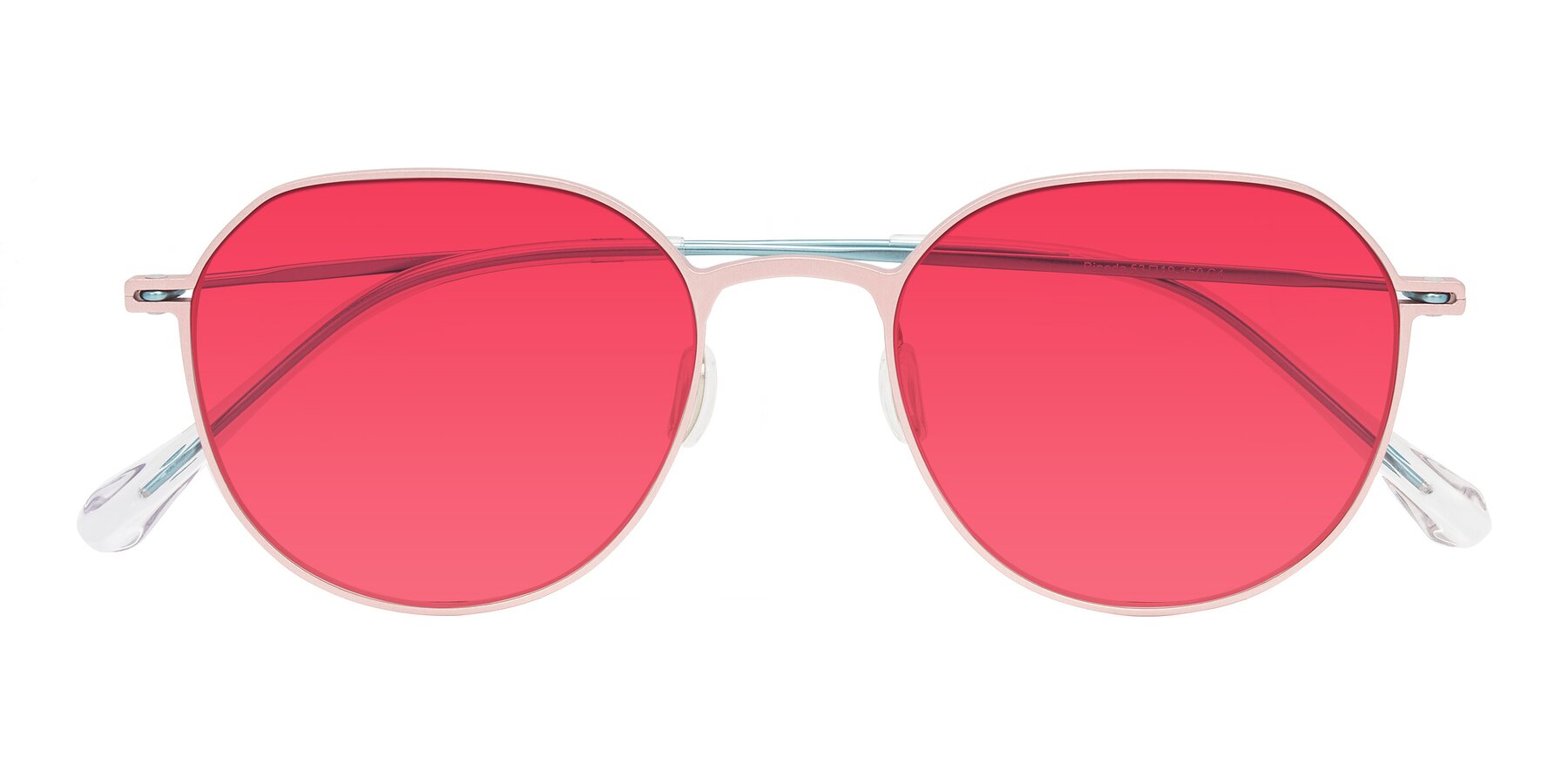 Folded Front of Pineda in Pink/Blue with Red Tinted Lenses