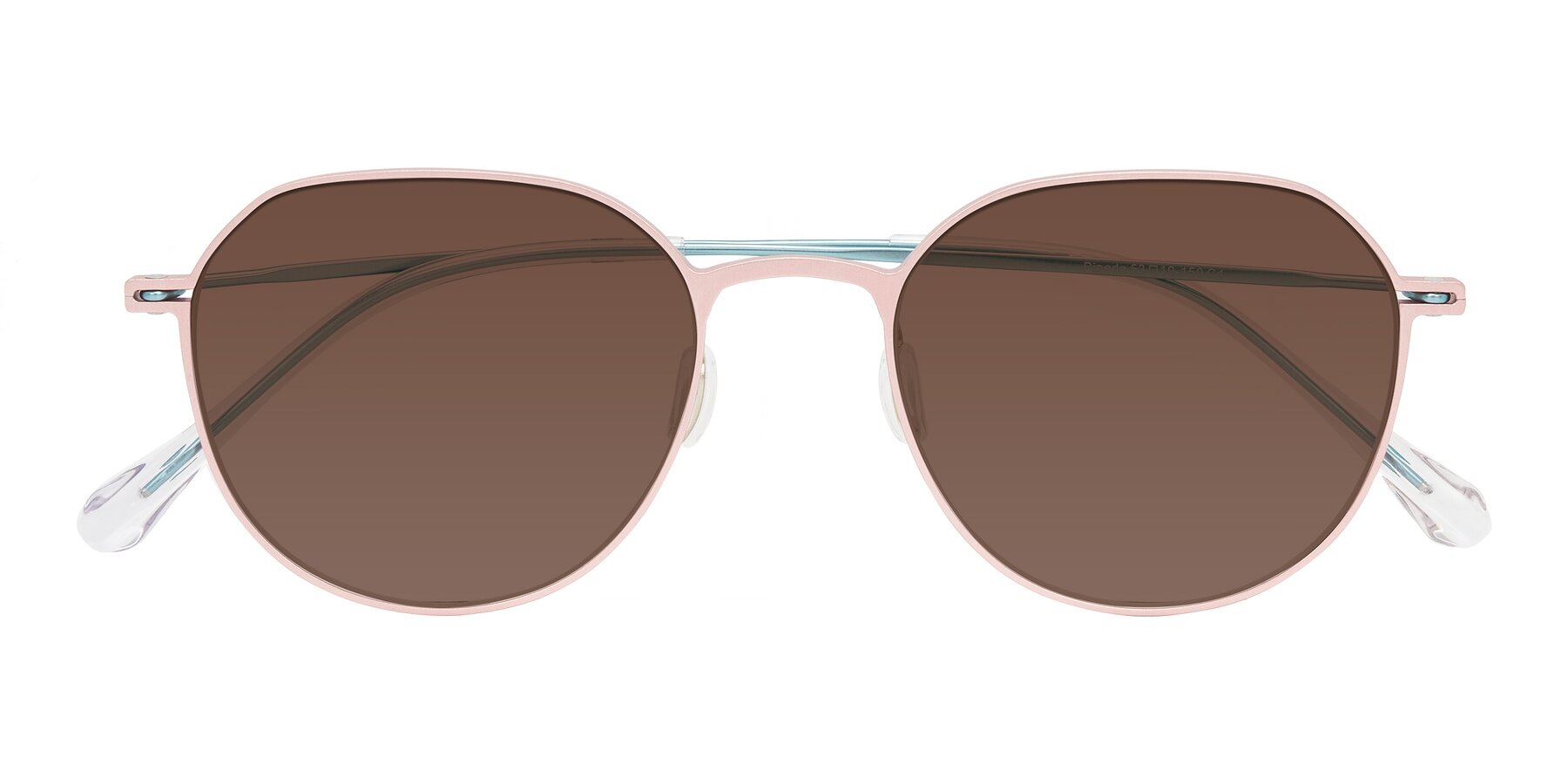 Folded Front of Pineda in Pink/Blue with Brown Tinted Lenses