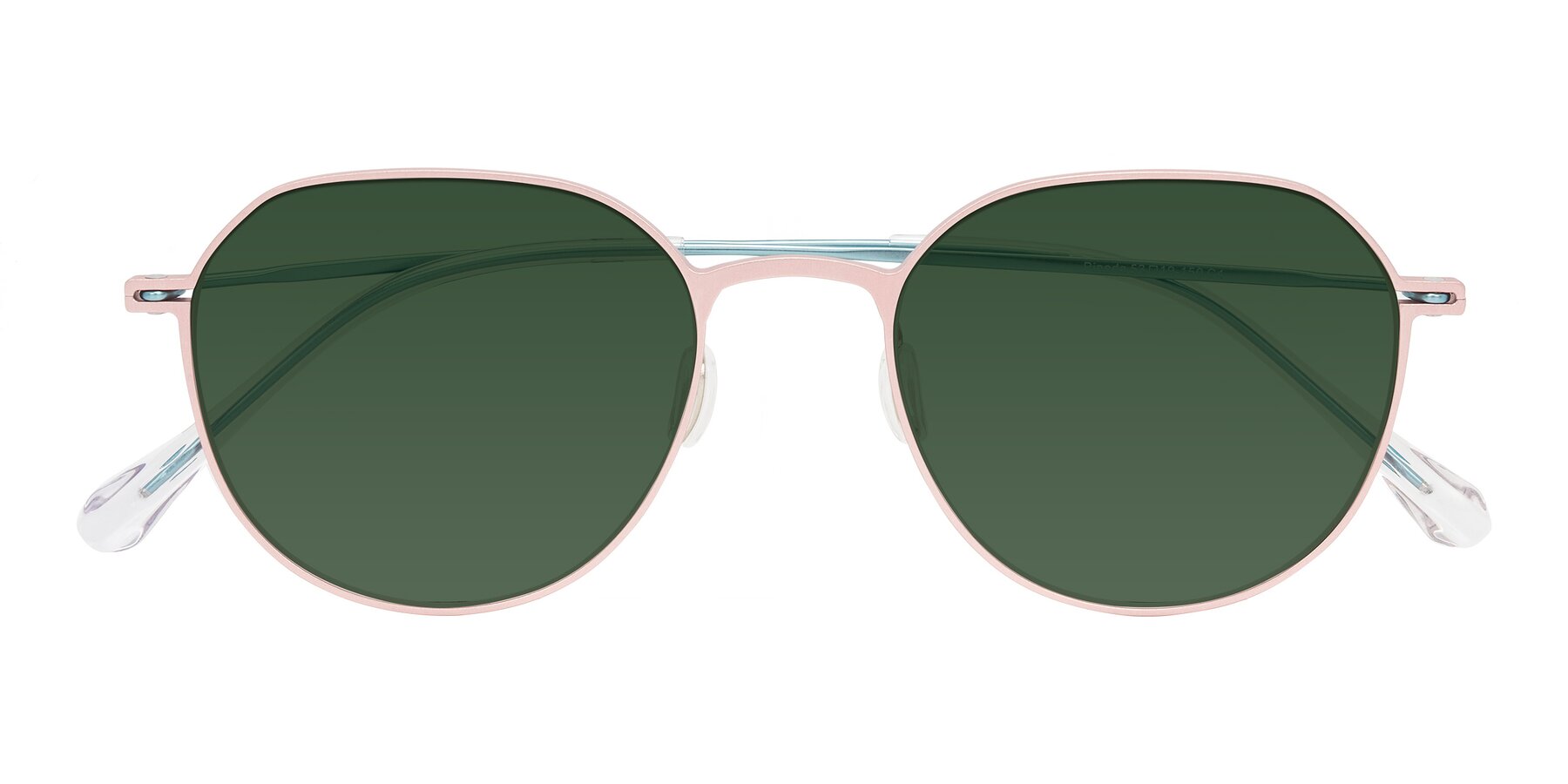 Folded Front of Pineda in Pink/Blue with Green Tinted Lenses