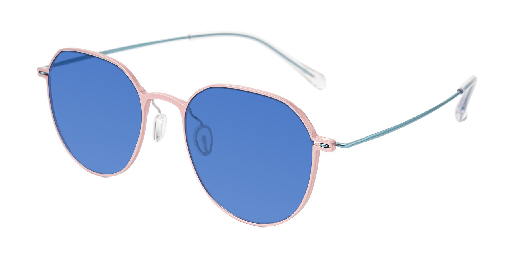 Angle of Pineda in Pink/Blue with Blue Tinted Lenses