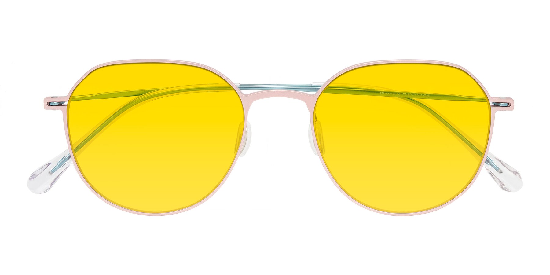 Folded Front of Pineda in Pink/Blue with Yellow Tinted Lenses