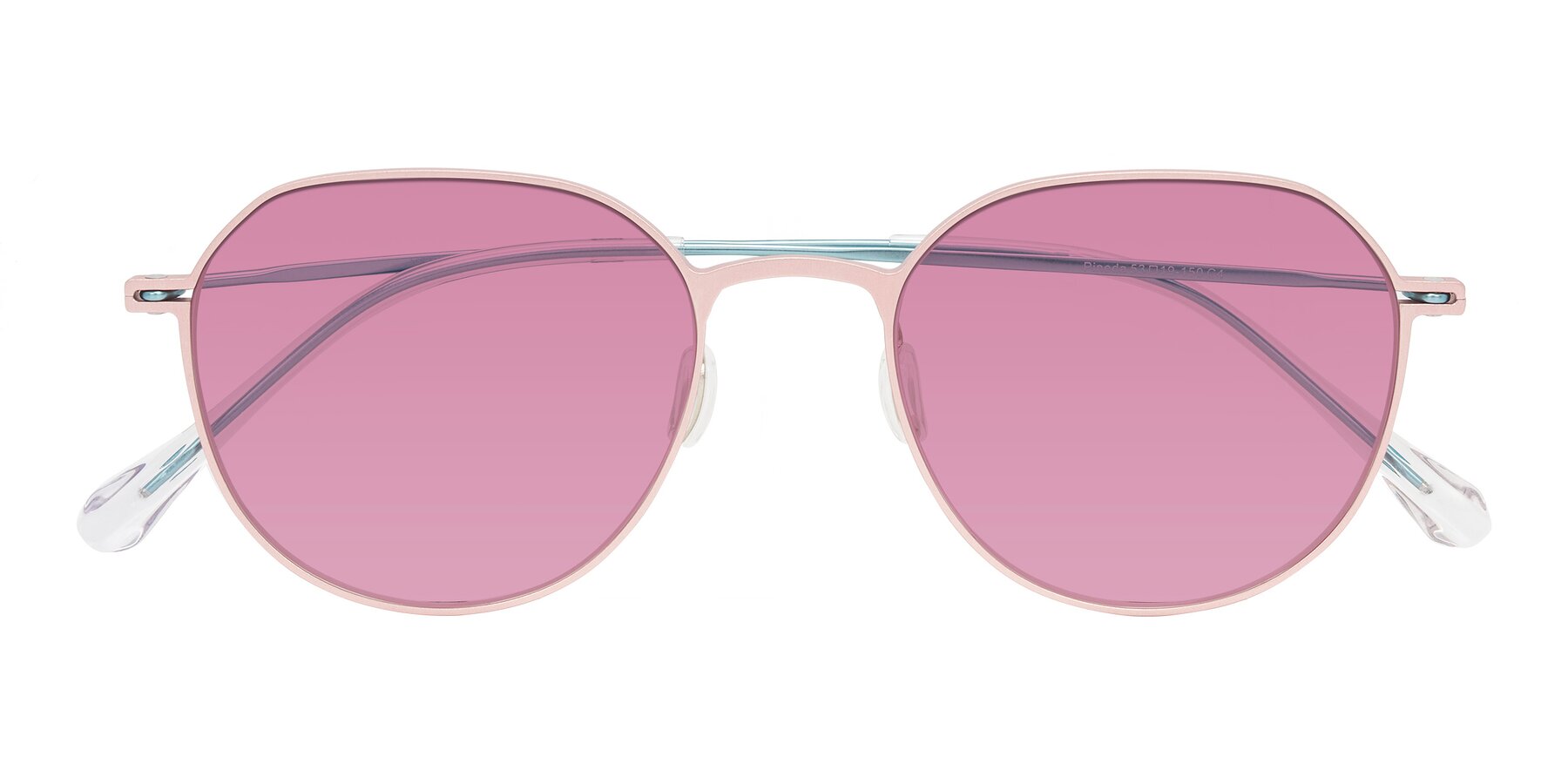 Folded Front of Pineda in Pink/Blue with Medium Wine Tinted Lenses