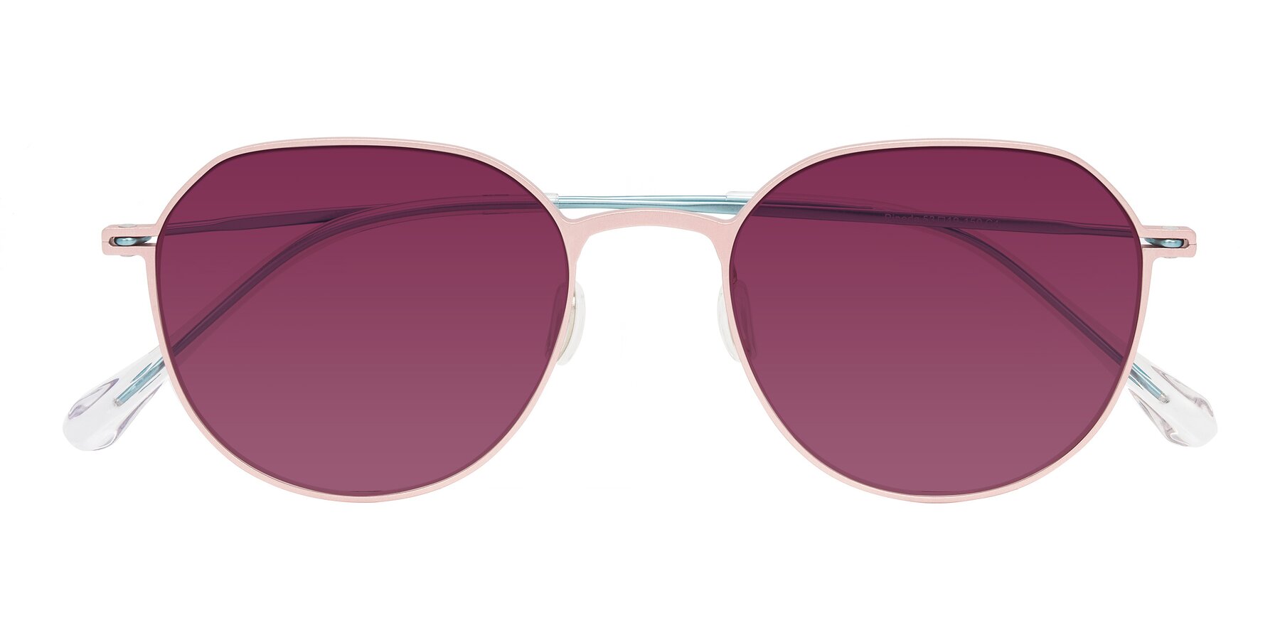 Folded Front of Pineda in Pink/Blue with Wine Tinted Lenses