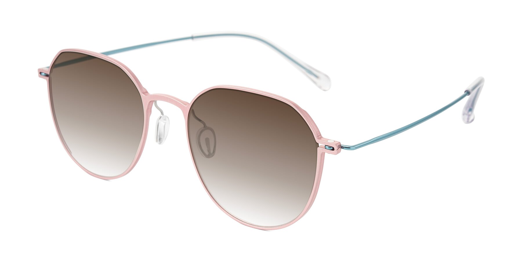 Angle of Pineda in Pink/Blue with Brown Gradient Lenses