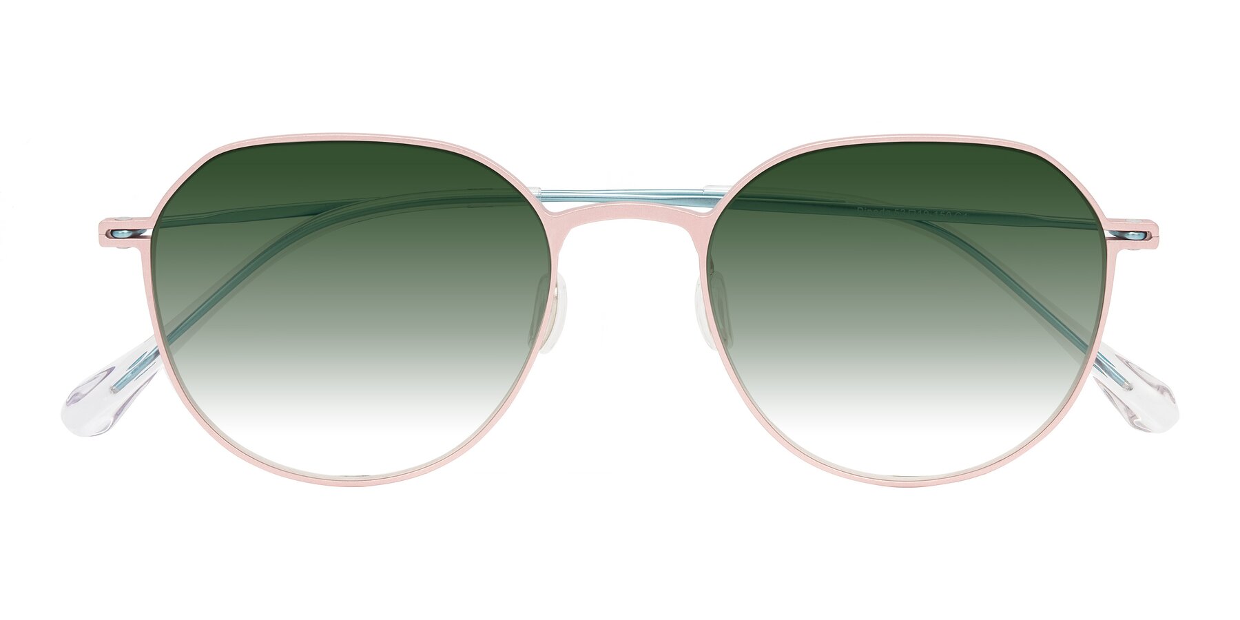 Folded Front of Pineda in Pink/Blue with Green Gradient Lenses