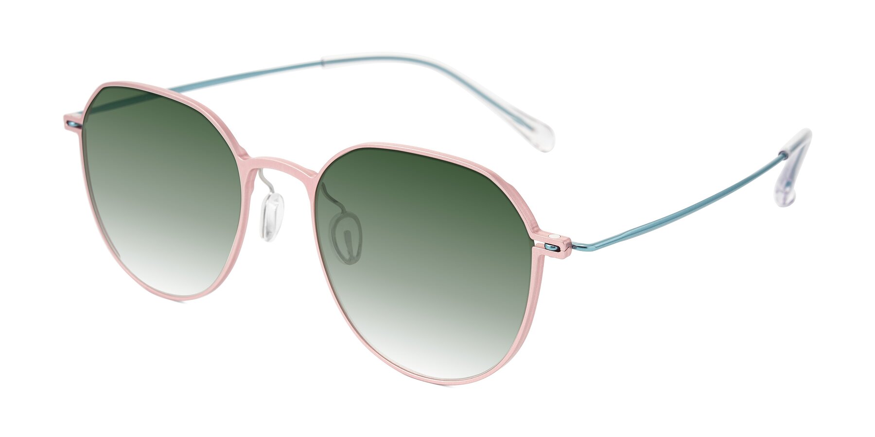 Angle of Pineda in Pink/Blue with Green Gradient Lenses