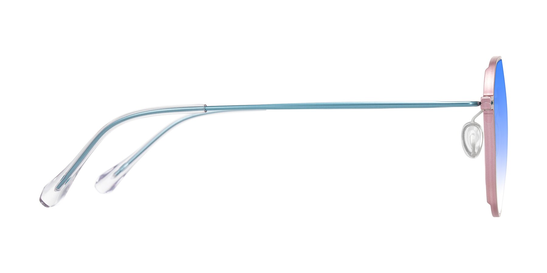 Side of Pineda in Pink/Blue with Blue Gradient Lenses