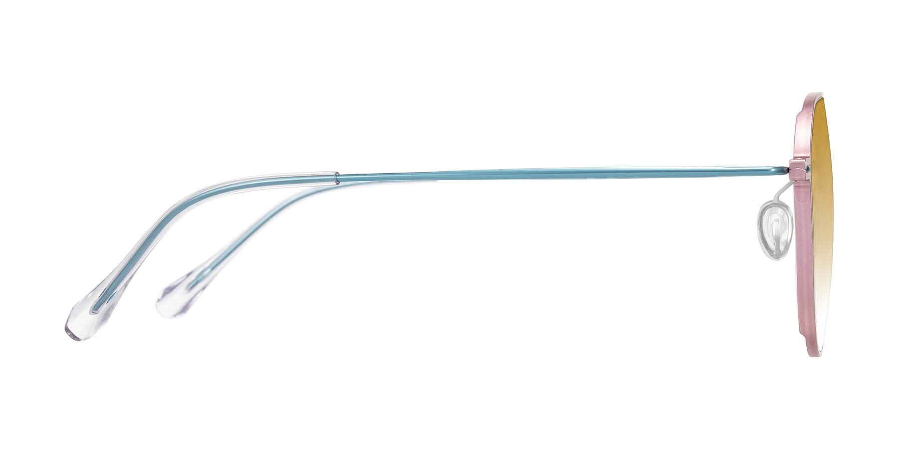 Side of Pineda in Pink/Blue with Champagne Gradient Lenses