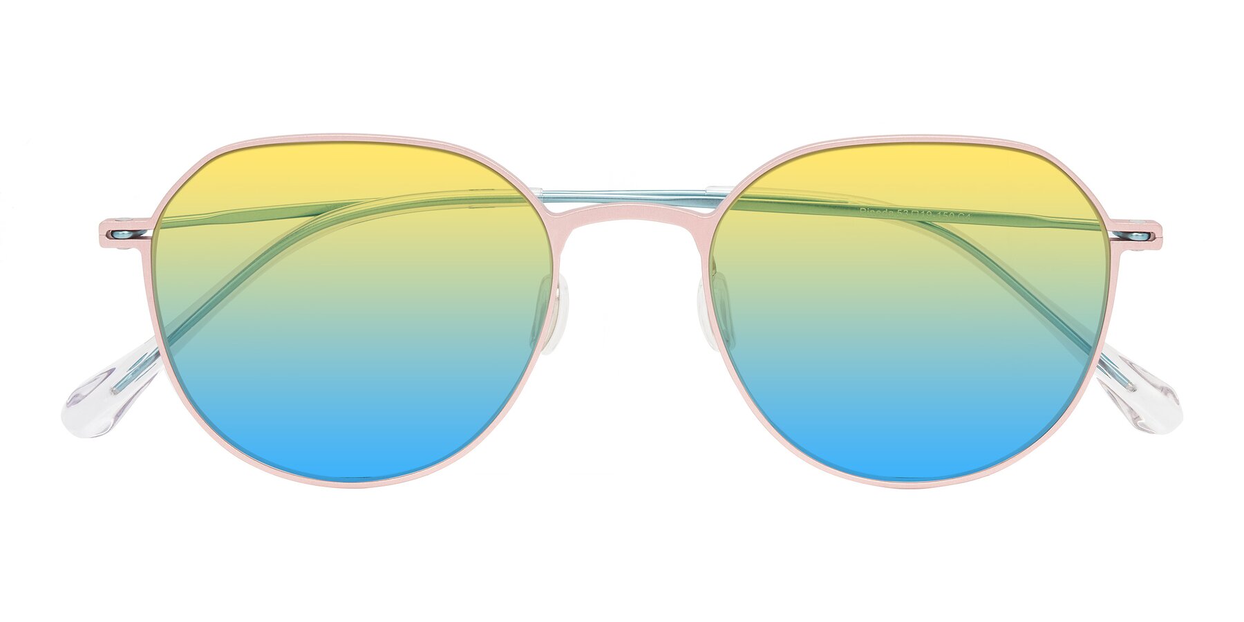 Folded Front of Pineda in Pink/Blue with Yellow / Blue Gradient Lenses