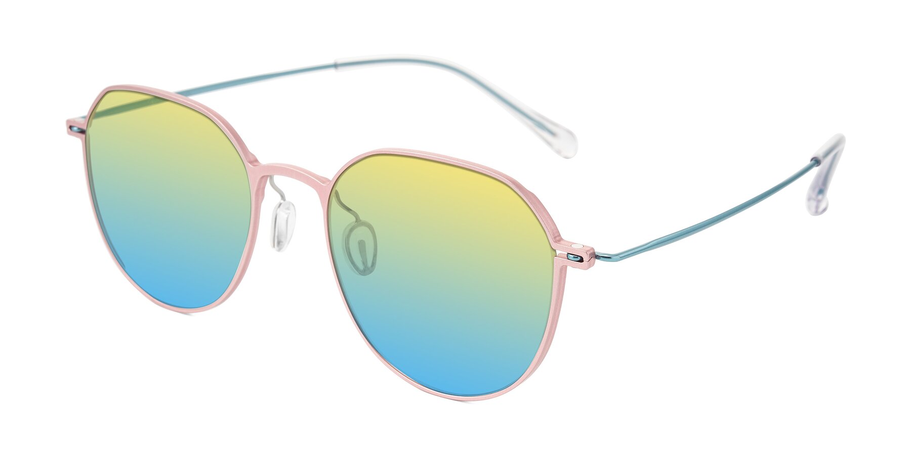 Angle of Pineda in Pink/Blue with Yellow / Blue Gradient Lenses