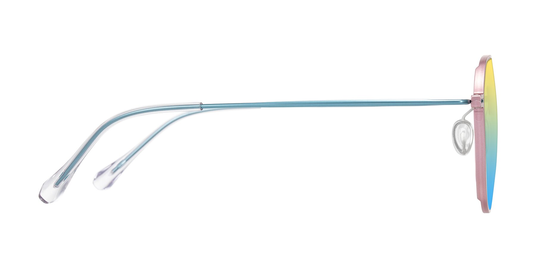 Side of Pineda in Pink/Blue with Yellow / Blue Gradient Lenses