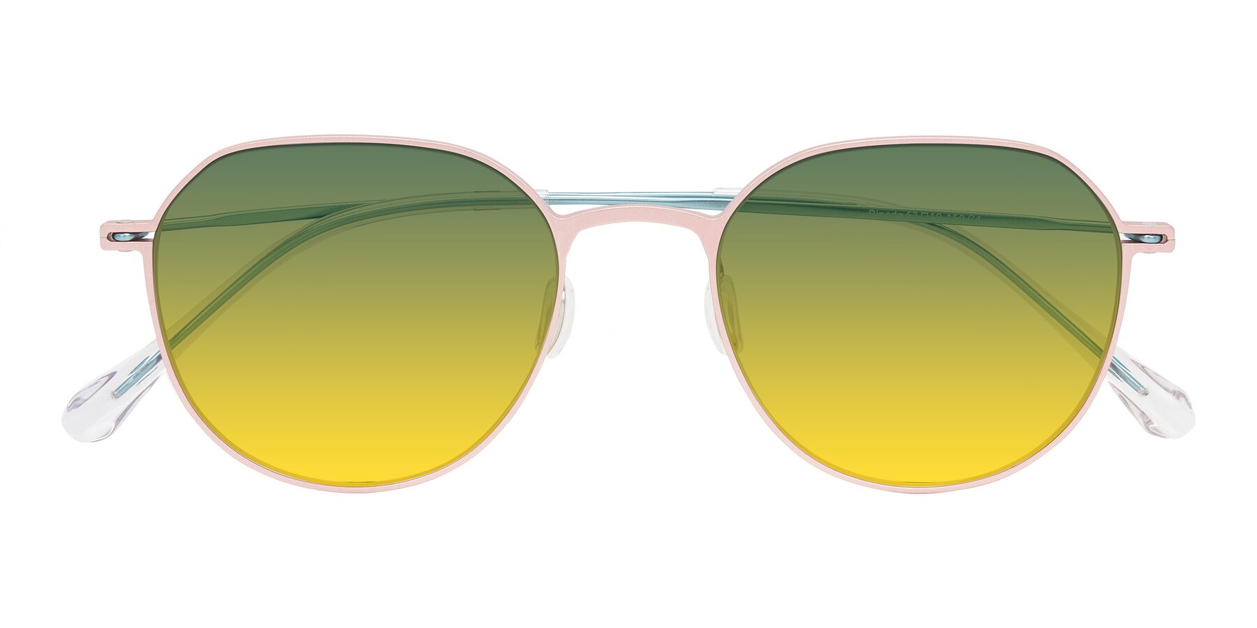 Folded Front of Pineda in Pink/Blue with Green / Yellow Gradient Lenses