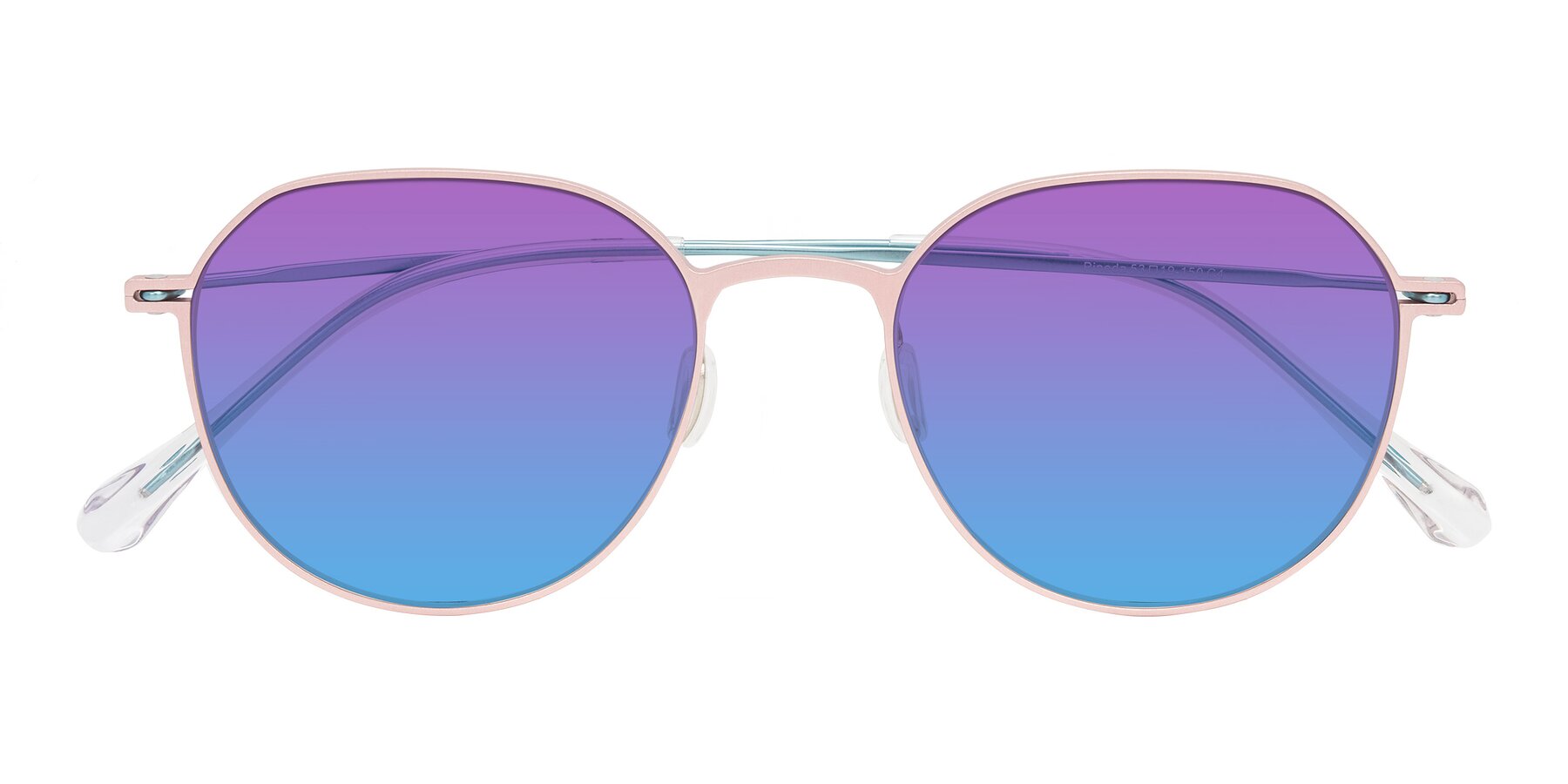 Folded Front of Pineda in Pink/Blue with Purple / Blue Gradient Lenses