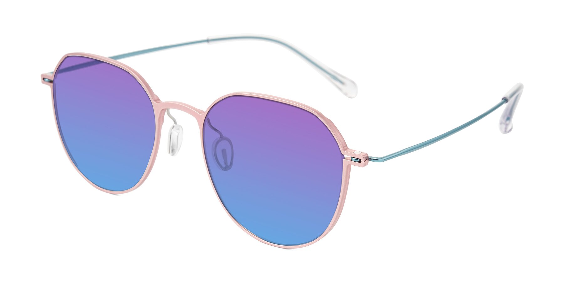 Angle of Pineda in Pink/Blue with Purple / Blue Gradient Lenses